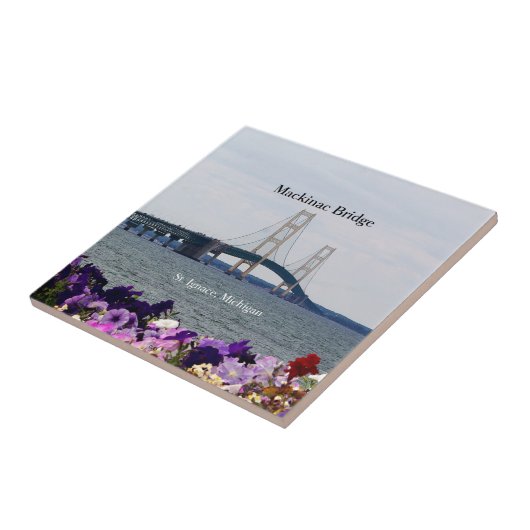 Mackinac Bridge St. Ignace spring tile Tegeltje (Zijkant)
