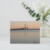 Mackinac Bridge Sunset, Michigan Briefkaart (Staand voorkant)
