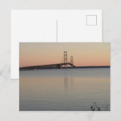 Mackinac Bridge Sunset, Michigan Briefkaart (Voorkant / Achterkant)