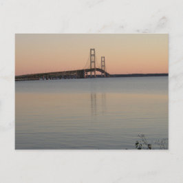 Mackinac Bridge Sunset, Michigan Briefkaart