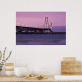 Mackinac Bridge Sunset Poster (Keuken)