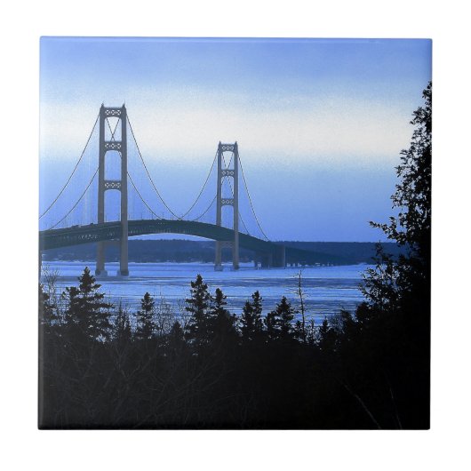 Mackinac Bridge Tegeltje (Voorkant)