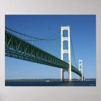 Mackinac Bridge uit de Straat Poster