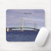 Mackinac Bridge uit Mackinaw City mousepad Muismat (Met muis)