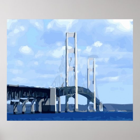 Mackinac Bridge Vector Poster (Voorkant)
