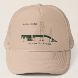 Mackinac Bridge-vrachtwagenhoed Trucker Pet