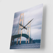 Mackinac Bridge - Wall Clock Vierkante Klok (Hoek)
