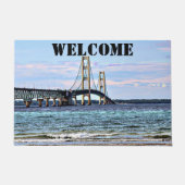 Mackinac Bridge Welkomstdeur Mat (Voorkant)