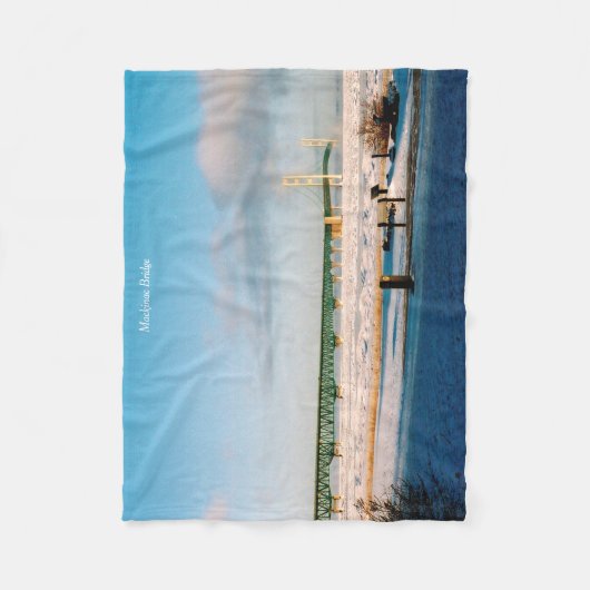 Mackinac Bridge winter fleece deken (Voorkant)