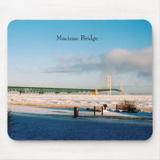 Mackinac Bridge wintermousepad Muismat (Voorkant)