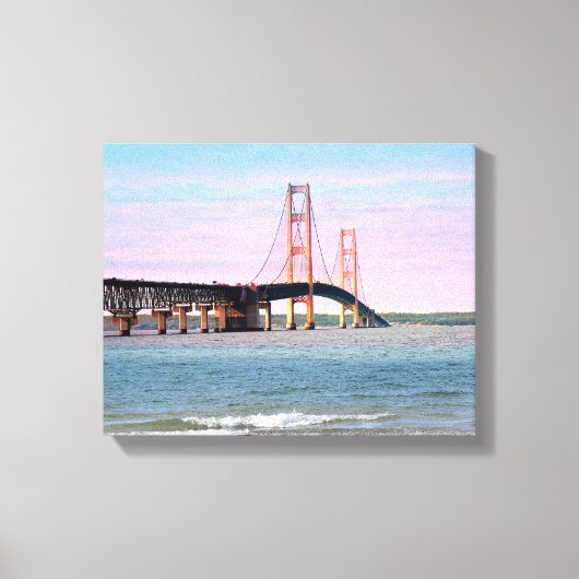 Mackinac Bridge Wrapped Canvas (Voorkant)