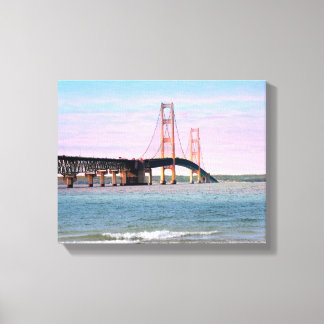 Mackinac Bridge Wrapped Canvas Afdruk