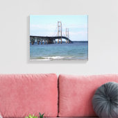 Mackinac Bridge Wrapped Canvas Afdruk (Insitu (Woonkamer))