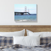 Mackinac Bridge Wrapped Canvas Afdruk (Insitu (Slaapkamer))