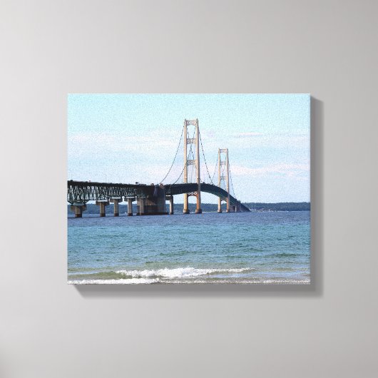 Mackinac Bridge Wrapped Canvas Afdruk (Voorkant)