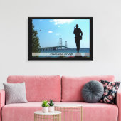 Mackinac Bridge/Wrapped Canvas Afdruk (Insitu (Woonkamer))