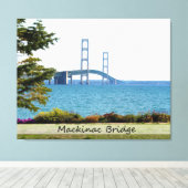 Mackinac Bridge/Wrapped Canvas Afdruk (Insitu (Houten vloer))