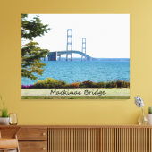 Mackinac Bridge/Wrapped Canvas Afdruk (Insitu (Woonkamer))