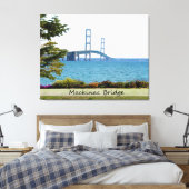 Mackinac Bridge/Wrapped Canvas Afdruk (Insitu (Slaapkamer))