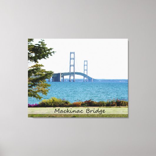 Mackinac Bridge/Wrapped Canvas Afdruk (Voorkant)