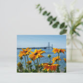 Mackinac Bridge Zwarte Ogen Briefkaart (Staand voorkant)