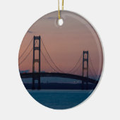 Mackinac-brug in Dusk Keramisch Ornament (Links)