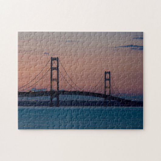 Mackinac-brug in Dusk Legpuzzel (Horizontaal)