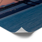 Mackinac-brug in Dusk Poster (Hoek)