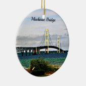 Mackinac-brug, Mackinac-eiland Keramisch Ornament (Rechts)