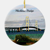 Mackinac-brug, Mackinac-eiland Keramisch Ornament (Achterkant)
