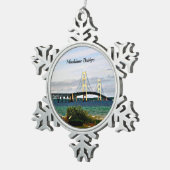 Mackinac-brug, Mackinac Island Tin Sneeuwvlok Ornament (Rechts)
