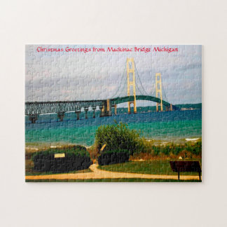 Mackinac-brug Michigan. Legpuzzel