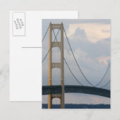 Mackinac-brug, Michigan, VS Briefkaart (Voorkant / Achterkant)