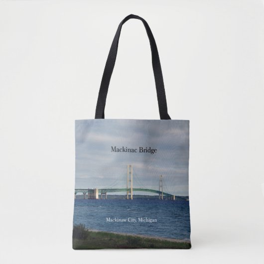Mackinac-brug over de hele tote tas (Voorkant)