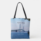 Mackinac-brug over de hele tote tas (Achterkant)