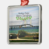 Mackinac-brug, Prettig kerstfeest, Metalen Ornament (Links)