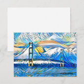 Mackinac-brugnotitiekaart RSVP Kaartje (Voorkant / Achterkant)