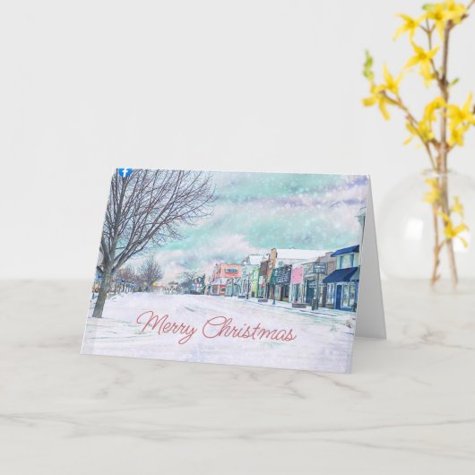 Mackinac City Kerstgroetkaart Kaart (Gele Bloem)