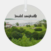 Mackinac Glas Ornament (Achterkant)