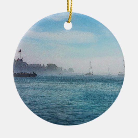Mackinac Harbour Keramisch Ornament (Voorkant)