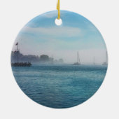 Mackinac Harbour Keramisch Ornament (Achterkant)