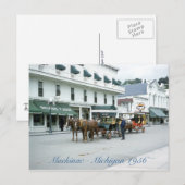 Mackinac Island 1956 Michigan Fudge Shop Briefkaart (Voorkant / Achterkant)