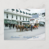Mackinac Island 1956 Michigan Fudge Shop Briefkaart (Voorkant)