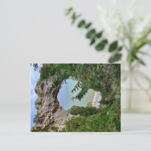 Mackinac Island Arch Rock Briefkaart (Staand voorkant)
