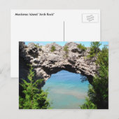 Mackinac Island "Arch Rock" Briefkaart (Voorkant / Achterkant)