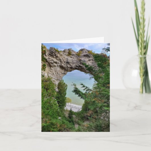Mackinac Island Arch Rock Kaart (Voorkant)