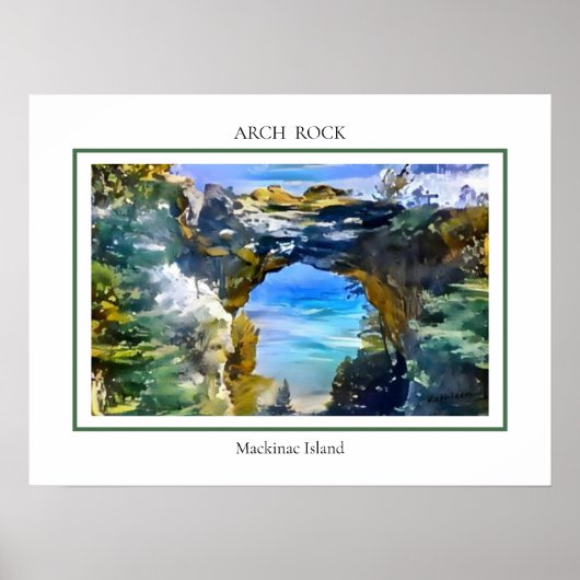 Mackinac Island Arch Rock Poster (Voorkant)