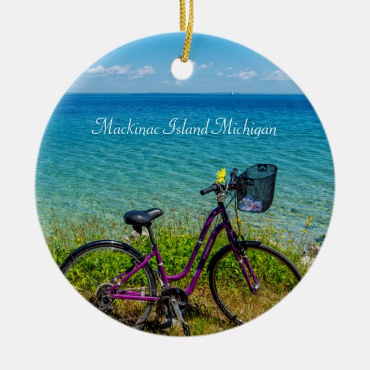 Mackinac Island Bike Circle Ornament (Voorkant)