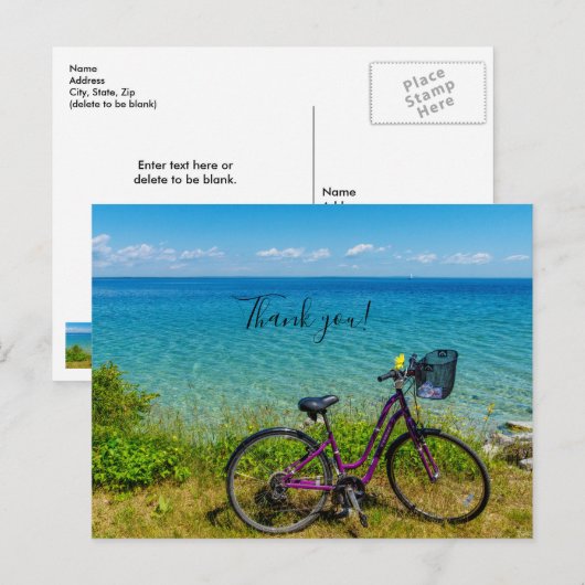 Mackinac Island Bike Dank u Briefkaart (Voorkant / Achterkant)
