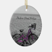 Mackinac Island Bike Selectieve kleur Keramisch Ornament (Rechts)